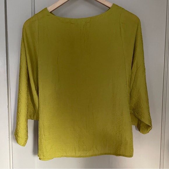Ann Taylor LOFT Batwing Chartreuse Blouse - Picture 5 of 7